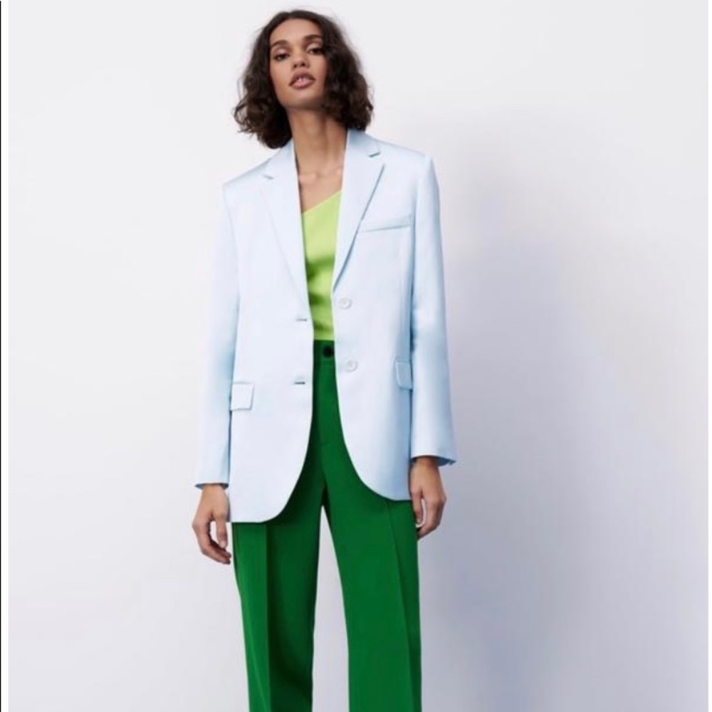 ZARA blue oversized blazer